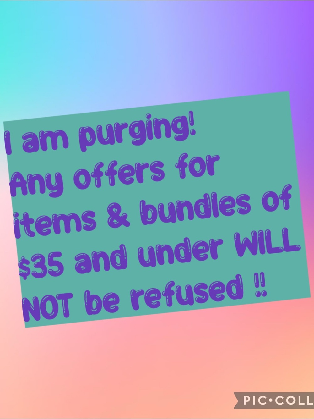 Clearing out closet to make room for more!!!